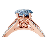 Rose gold Fancy Blue Heart  Solitaire Pave Split Shank Engagement Ring with Six-Prong Setting_41
