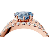 Rose gold Fancy Blue Heart  Solitaire Split Shank Pave Diamond Ring_52
