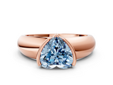 Rose gold Fancy Blue Heart  Solitaire Tension Set Diamond Ring with Wide Band_37