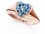 Rose gold Fancy Blue Heart  Solitaire Tension Set Diamond Ring_21