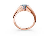 Rose gold Fancy Blue Heart  Solitaire Tension Set Diamond Ring_23