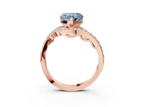 Rose gold Fancy Blue Heart  Solitaire with Pavé Twist Band and Four-Prong Setting_67