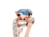 Rose gold Fancy Blue Heart  Solitaire with Pavé Twist Band and Four-Prong Setting_69