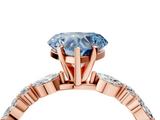 Rose gold Fancy Blue Heart  Solitaire with Side Stones on a Pavé Band and Four-Prong Setting_27