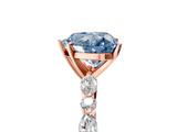 Rose gold Fancy Blue Heart  Solitaire with Side Stones on a Pavé Band and Four-Prong Setting_28