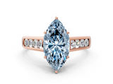 Rose gold Fancy Blue Marquise  Brilliant Channel-Set Solitaire Ring with Four-Prong Setting_20