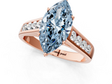 Rose gold Fancy Blue Marquise  Brilliant Channel-Set Solitaire Ring with Four-Prong Setting_21