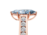 Rose gold Fancy Blue Marquise  Brilliant Channel-Set Solitaire Ring with Four-Prong Setting_25