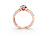 Rose gold Fancy Blue Marquise  Brilliant Diamond Channel Set Wide Band Ring with Bezel Setting_23
