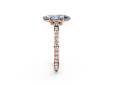 Rose gold Fancy Blue Marquise  Brilliant Pavé Band Solitaire with Four-Prong Setting_75