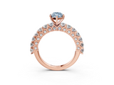 Rose gold Fancy Blue Marquise  Brilliant Solitaire with Pavé Band and Four-Prong Setting_44