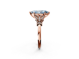 Rose gold Fancy Blue Marquise  Brilliant Solitaire with Pave Band and Four-Prong Setting_22