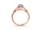 Rose gold Fancy Blue Marquise  Brilliant Solitaire with Pave Band and Four-Prong Setting_23