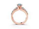 Rose gold Fancy Blue Marquise  Brilliant Solitaire with Side Stones on a Pave Band and Four-Prong Setting_27