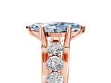 Rose gold Fancy Blue Marquise  Brilliant Solitaire with Side Stones on a Pave Band and Four-Prong Setting_29