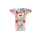 Rose gold Fancy Blue Marquise  Brilliant Solitaire with Side Stones on a Pave Band and Four-Prong Setting_76