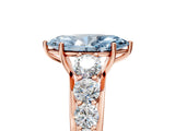 Rose gold Fancy Blue Marquise Cut Brilliant Diamond Pavé Band with Six-Prong Setting_17