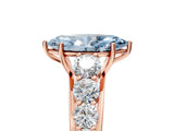 Rose gold Fancy Blue Marquise Cut Brilliant Diamond Pavé Band with Six-Prong Setting_5