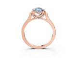 Rose gold Fancy Blue Marquise Cut Brilliant Solitaire Diamond Ring with Channel Set Band and Bar Prong Setting_15