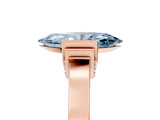 Rose gold Fancy Blue Marquise Cut Brilliant Solitaire Diamond Ring with Channel Set Band and Bar Prong Setting_17