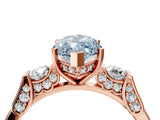 Rose gold Fancy Blue Marquise Cut Brilliant Three-Stone Pave Band with Four-Prong Setting_4