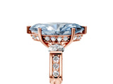 Rose gold Fancy Blue Marquise Cut Brilliant Three-Stone Pave Band with Four-Prong Setting_5