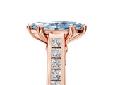 Rose gold Fancy Blue Marquise  Cut Channel Set Solitaire Engagement Ring with Prong Setting_25