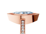Rose gold Fancy Blue Marquise Cut-Cut Diamond Halo Engagement Ring with Pave Band and Prong Setting_5