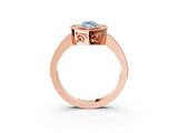 Rose gold Fancy Blue Marquise Cut Cut Halo Pavé Diamond Ring_3