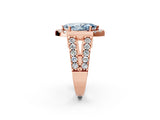 Rose gold Fancy Blue Marquise Cut Cut Halo Split Shank Prong Set Ring_14