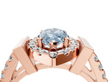Rose gold Fancy Blue Marquise Cut Cut Halo Split Shank Prong Set Ring_16
