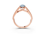 Rose gold Fancy Blue Marquise Cut Cut Pave Split Shank Engagement Ring with Four-Prong Setting_3
