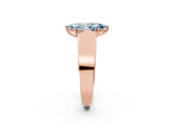 Rose gold Fancy Blue Marquise Cut Diamond Channel Set Solitaire Ring with Four-Prong Setting_14