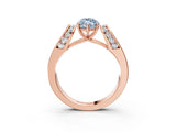 Rose gold Fancy Blue Marquise Cut Diamond Channel Set Solitaire Ring with Four-Prong Setting_15