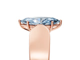 Rose gold Fancy Blue Marquise Cut Diamond Channel Set Solitaire Ring with Four-Prong Setting_17