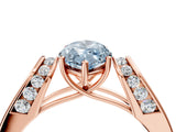 Rose gold Fancy Blue Marquise Cut Diamond Channel Set Solitaire Ring with Four-Prong Setting_40