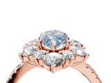 Rose gold Fancy Blue Marquise  Cut Diamond Floral Halo Pave Band with Prong Setting_41