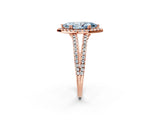 Rose gold Fancy Blue Marquise Cut Diamond Halo Split Shank Engagement Ring_41