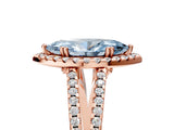 Rose gold Fancy Blue Marquise Cut Diamond Halo Split Shank Engagement Ring_44