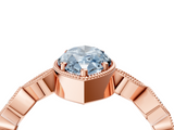 Rose gold Fancy Blue Marquise  Cut Diamond Milgrain Marquise Band with Prong Setting_7