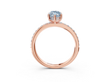 Rose gold Fancy Blue Marquise  Cut Diamond Pavé Band Ring with Four-Prong Setting_27