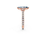 Rose gold Fancy Blue Marquise Cut Diamond Pavé Solitaire Engagement Ring with Four-Prong Setting_72