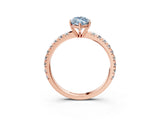 Rose gold Fancy Blue Marquise Cut Diamond Pavé Solitaire Engagement Ring with Four-Prong Setting_73