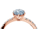 Rose gold Fancy Blue Marquise Cut Diamond Pavé Solitaire Engagement Ring with Four-Prong Setting_74