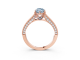 Rose gold Fancy Blue Marquise  Cut Diamond Pave Band with Four-Prong Setting_40