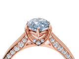 Rose gold Fancy Blue Marquise  Cut Diamond Pave Band with Four-Prong Setting_41