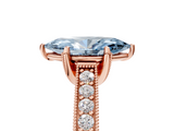 Rose gold Fancy Blue Marquise  Cut Diamond Pave Band with Four-Prong Setting_42