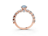 Rose gold Fancy Blue Marquise Cut Diamond Side Stone Engagement Ring with Four-Prong Setting_51