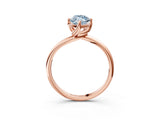Rose gold Fancy Blue Marquise Cut Diamond Solitaire Engagement Ring with Four-Prong Setting and Classic Band_23