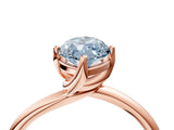 Rose gold Fancy Blue Marquise Cut Diamond Solitaire Engagement Ring with Four-Prong Setting and Classic Band_24